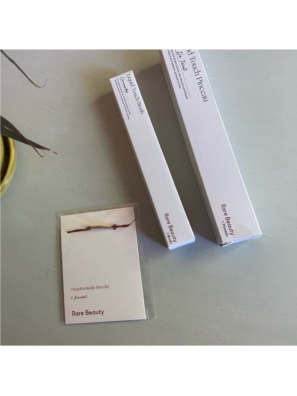 NWT Rare Beauty Concealer Brush Foundation Brush I am Rare Bracelet Set